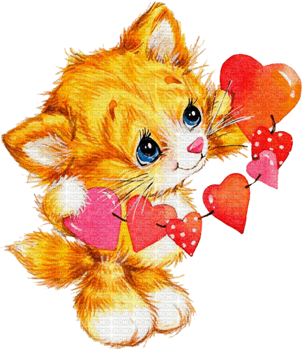 Y.A.M._Valentine little animals cat - zadarmo png