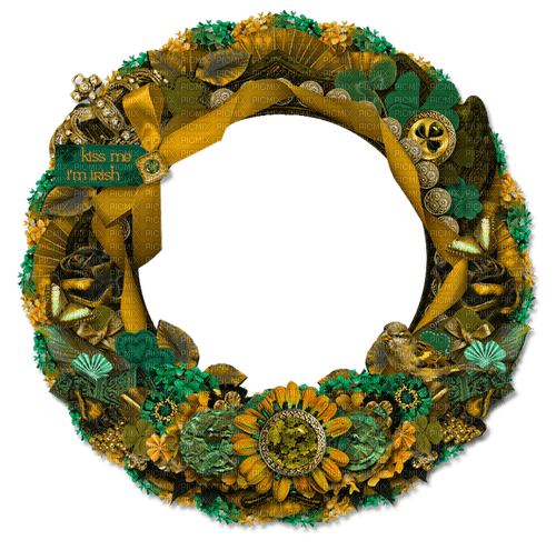 St. Patrick's Day Circle Frame - ücretsiz png