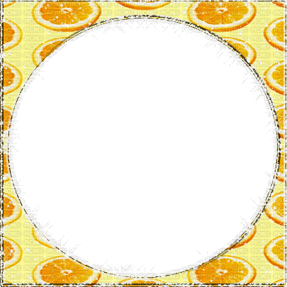 frame summer  fruit circle orange - Бесплатный анимированный гифка