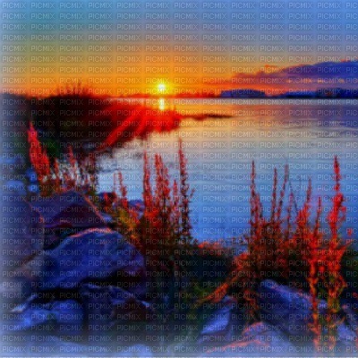 loly33 coucher de soleil sunset background fond - PNG gratuit