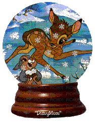 panpan et bambi dans une boulle - 無料のアニメーション GIF