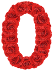 Kaz_Creations Numbers Red Roses 0 - ingyenes png