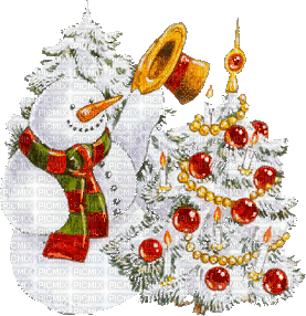 bonhomme de neige noël - Ingyenes animált GIF