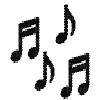 music notes gif musique - 免费动画 GIF