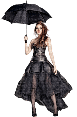 woman with umbrella bp - Free PNG