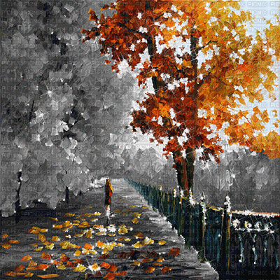 kikkapink animated background autumn landscape - Zdarma animovaný GIF