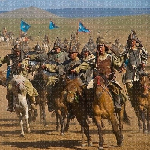Монгольская конница.Фон - zadarmo png