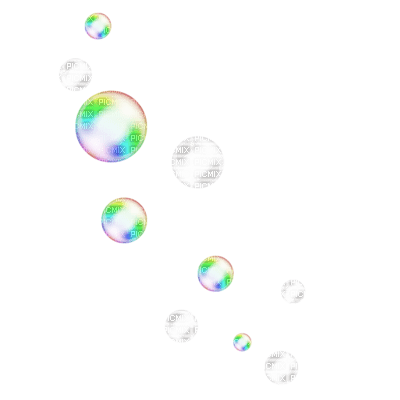радужные пузыри - Free PNG