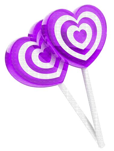 Lollipops.Hearts.White.Purple - bezmaksas png