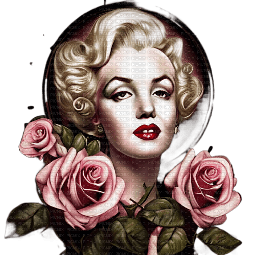 kikkapink marilyn monroe vintage rose pink - gratis png