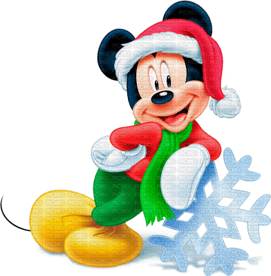 Y.A.M._Cartoons Mickey Mouse Winter - PNG gratuit