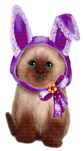 Easter Cat - Free PNG