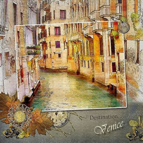 Aquarelle.Watercolor.Venice.Fond.Victoriabea - 無料png