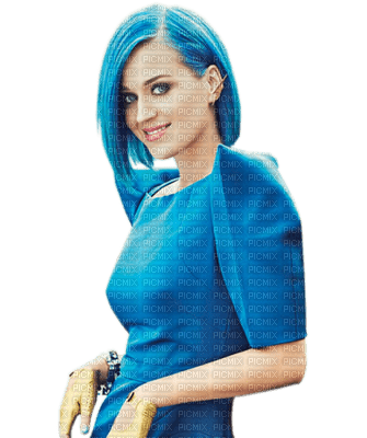 woman blue hair bp - png grátis