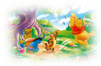 Kaz_Creations Paysage Scenery Winnie The Pooh & Friends - Free PNG