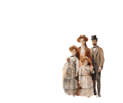 loly33 famille vintage - Free PNG