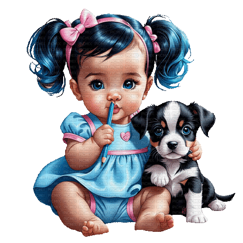 baby child kind dog milla1959 - Nemokamas animacinis gif