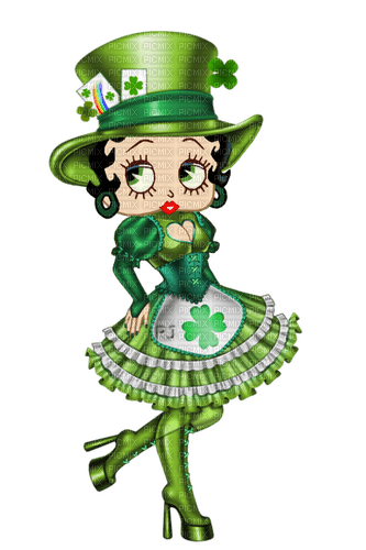 Betty boop St.Patrick day 🍀 - безплатен png
