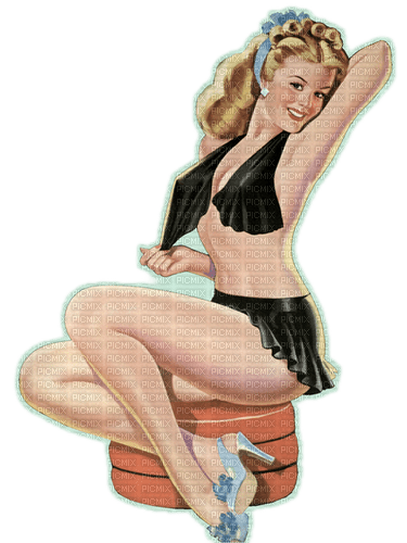 Pin up blonde - δωρεάν png