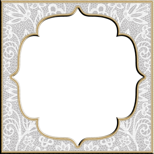 lace frame by dolceluna white and gold - png gratis