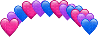 Bi heart crown - PNG gratuit