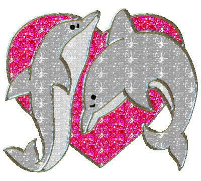 Coeur de dauphin - Gratis geanimeerde GIF