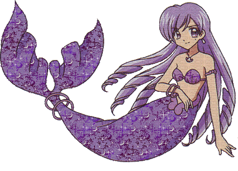 mermaid melody caren - Nemokamas animacinis gif