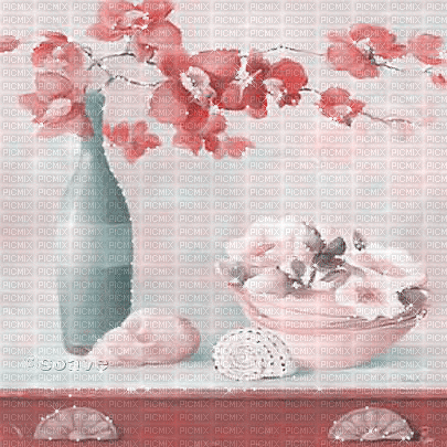 soave background animated  pink teal - Gratis animeret GIF