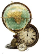 globe clock compass - zadarmo png