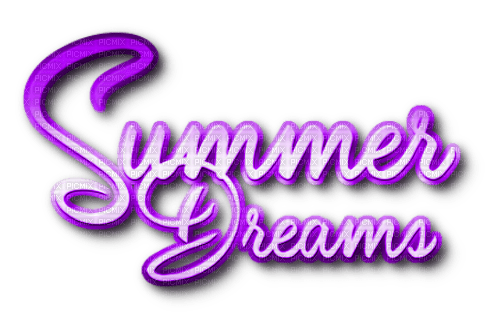 Summer Dreams.Text.Purple - By KittyKatLuv65 - Free PNG