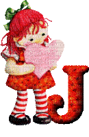 Kaz_Creations Alphabets Girl Heart Letter J - Ilmainen animoitu GIF