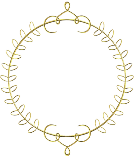 Frame Round Gold - Bogusia - png grátis
