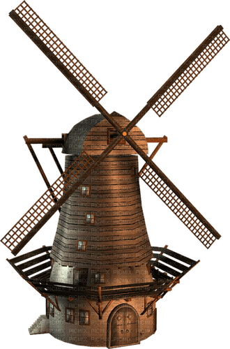 House. Windmill. Leila - gratis png