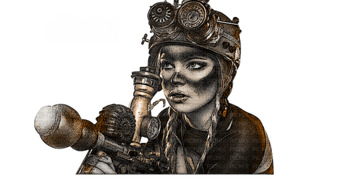 steampunk woman - nemokama png