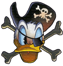 donald duck pirate - zdarma png