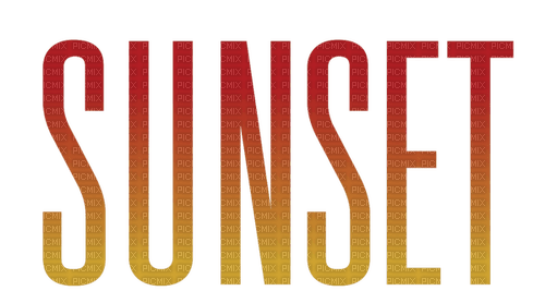 Sunset.text.Victoriabea - PNG gratuit