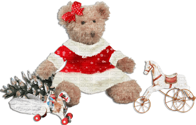 soave deco christmas toy children gift  bear - png ฟรี