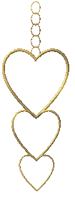 gold hearts (created with gimp) - GIF animé gratuit