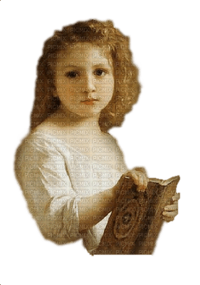 minou-girl with the book - png grátis