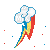 rainbow dash cutiemark pixel - GIF animate gratis