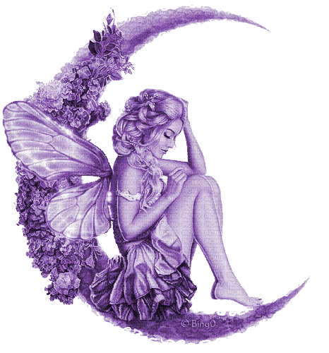 Y.A.M._Fantasy fairy moon purple - Kostenlose animierte GIFs