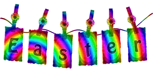 Easter.Text.Rainbow - png gratis