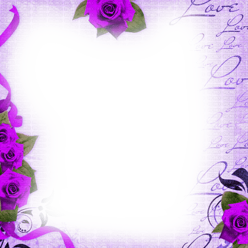 Frame.Roses.Purple - KittyKatLuv65 - Free PNG