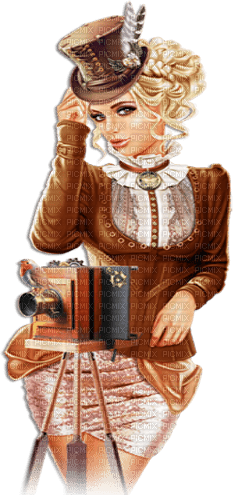 soave woman fashion steampunk photo camera brown - δωρεάν png