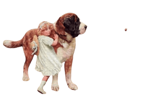 Child and dog - kostenlos png