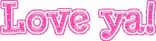 love ya pink text glitter - Animovaný GIF zadarmo