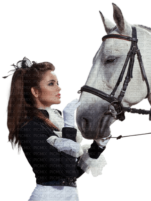 woman with horse bp - 免费PNG