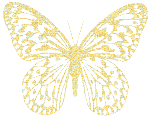 Gold Animated Glitter Butterfly - By KittyKatLuv65 - Free animated GIF
