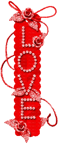 Text.Love.Roses.Red.Animated - KittyKatLuv65 - GIF animado gratis