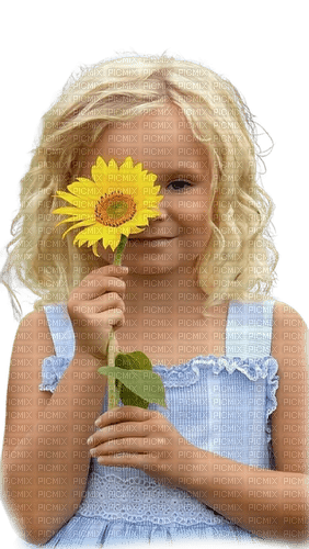 kikkapink girl baby child sunflower - ücretsiz png